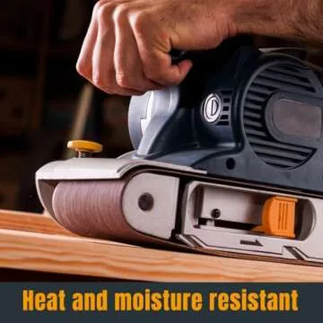 POWERTEC 3 x 18 Inch Sanding Belts, 80 Grit Aluminum Oxide Belt Sander Sanding Belt for Portable Belt Sander, Wood & Paint Sanding, Metal Polishing, 10PK (110810)