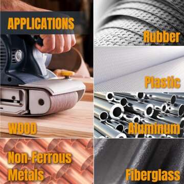 POWERTEC 3 x 18 Inch Sanding Belts, 80 Grit Aluminum Oxide Belt Sander Sanding Belt for Portable Belt Sander, Wood & Paint Sanding, Metal Polishing, 10PK (110810)