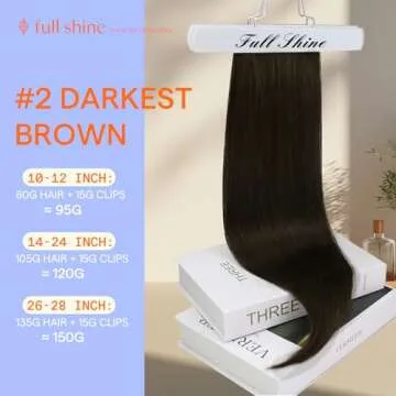Full Shine Brown Clip-in Hair Extensions for Women