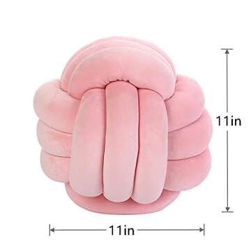 Knot Pillow Ball Round Cushion Pillows, Children Room Decoration Plush Toys Calming Stress Relief To...