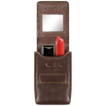 Tony Perotti CUSTOM PERSONALIZED INITIALS ENGRAVING Womens Italian Bull Leather Top Flap Double Lips...