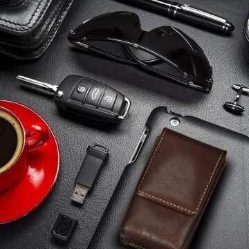 Tony Perotti CUSTOM PERSONALIZED INITIALS ENGRAVING Womens Italian Bull Leather Top Flap Double Lipstick Case with Mirror in Brown