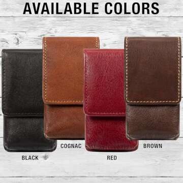 Tony Perotti CUSTOM PERSONALIZED INITIALS ENGRAVING Womens Italian Bull Leather Top Flap Double Lipstick Case with Mirror in Brown