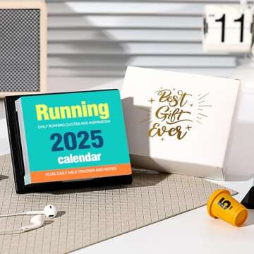 2025 Desk Calendar - Motivational Calendar for Runners, 5''×6''
