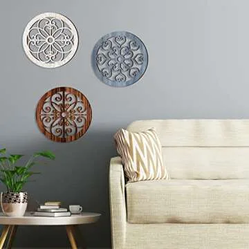 Blulu 3-Piece Rustic Wall Decor for Home and Office