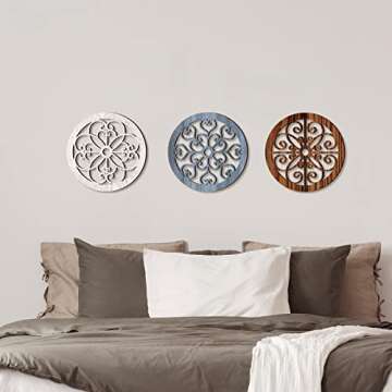 Blulu 3-Piece Rustic Wall Decor for Home and Office