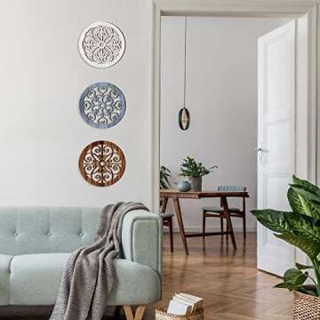 Blulu 3-Piece Rustic Wall Decor for Home and Office