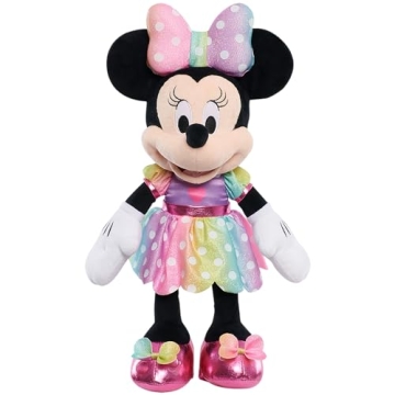 Disney Junior Minnie Mouse Bows-A-Glow Music and Lights Feature Plush Stuffed Animal, Kids Toys for ...