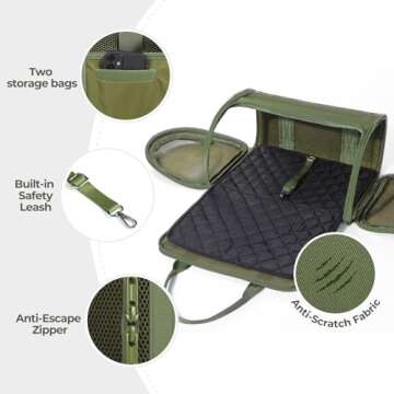BurgeonNest Side-Expandable Pet Travel Carrier for Travel
