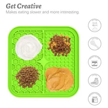 MateeyLife 2PCS Small Lick Mat for Dogs and Cats, Licking Mats for Dog Anxiety Relief, Cat Peanut Butter Lick Pad for Boredom Reducer, Dog Treat Mat Perfect for Bathing Grooming Blue&Green