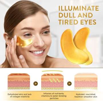 Live Wild Beauty Under Eye Patches with Collagen and Gold