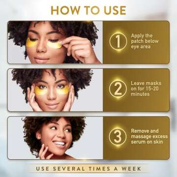 Live Wild Beauty Under Eye Patches with Collagen and Gold