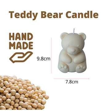 Teddy Bear Candle Valentine's Day decorations, Aesthetic, cute birthday gift for her, Aesthetic Stuff For Bedroom Decor, Decorative Candle for Cute Room Decor Aesthetic, Cute Valentines day gifts