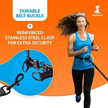 Hands-Free Dual Dog Leash with Padded Handles for Large Dogs