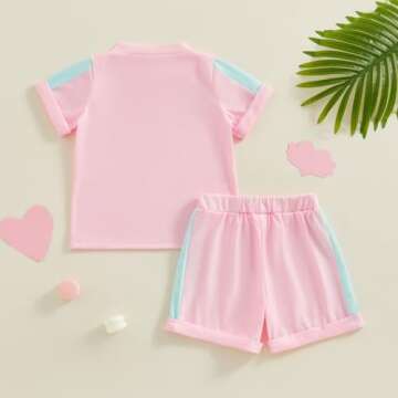 Toddler Baby Girl Patchwork Summer Clothes Set