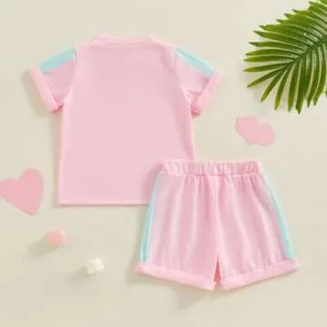 Toddler Baby Girl Patchwork Summer Clothes Set