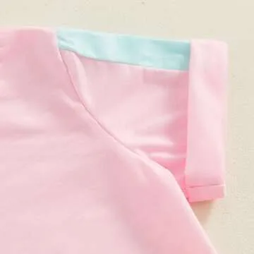 Toddler Baby Girl Patchwork Summer Clothes Set