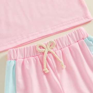 Toddler Baby Girl Patchwork Summer Clothes Set