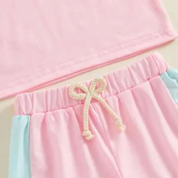 Toddler Baby Girl Patchwork Summer Clothes Set