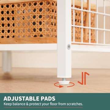 Yoobure Record Player Stand, 3-Tier White Side Table with Charging Station, Small End Table Nightstand with Vinyl Storage, Tall Beside Tables Turntable Stand for Album CD, Night Stand for Living Room