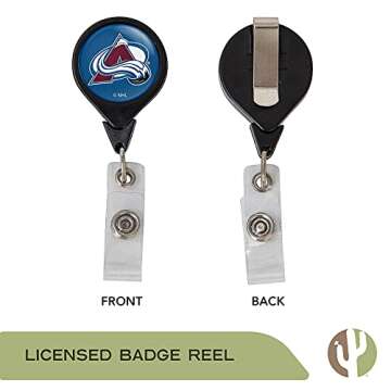 Desert Cactus Colorado Avalanche Retractable Badge Holder NHL Team ID Reel with Ticket Clip for Lany...
