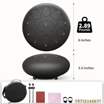 8 Inch Outdoor Rain Drum with 11 Notes for Gardens