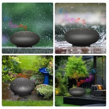 8 Inch Outdoor Rain Drum with 11 Notes for Gardens