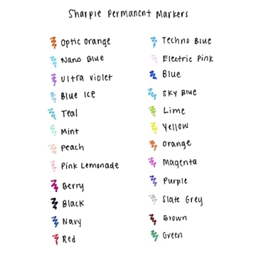 Sharpie Electro Pop Permanent Markers 24 Count Ultra Fine