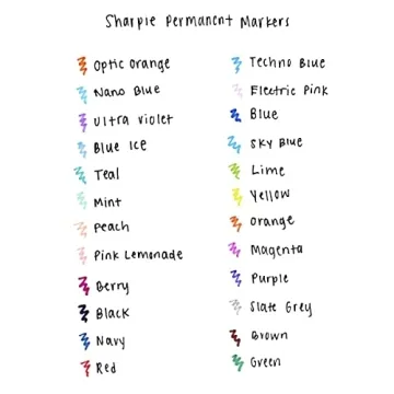 Sharpie Electro Pop Permanent Markers 24 Count Ultra Fine