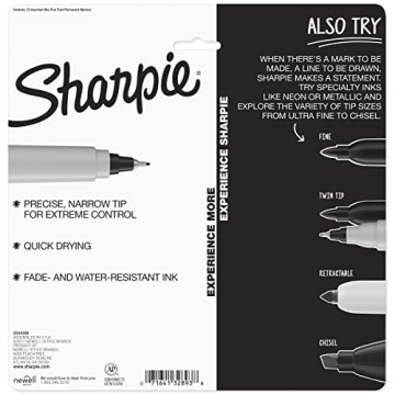 Sharpie Electro Pop Permanent Markers 24 Count Ultra Fine