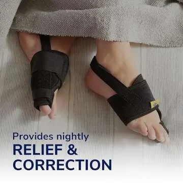 Dr. Scholl's BUNION RELIEF & TOE CORRECTOR // Massaging Gel Bunion Splint & Big Toe Straightener - Orthopedic Bunion Corrector for Women & Men - Bunion Pads for Bunion Pain Relief, 1 Support Set (Left & Right)