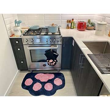 Cricket & Junebug Oven Mitts Cat Paws - Black & Pink