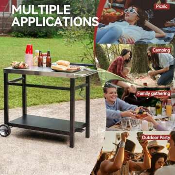 Versatile Royal Gourmet Dining Cart for BBQ & Kitchen Use