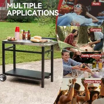 Versatile Royal Gourmet Dining Cart for BBQ & Kitchen Use