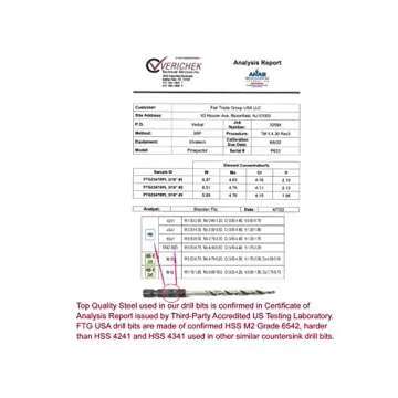 FTG USA Tapered Countersink Drill Bit Set 3 Pc #10 (3/16") Tapered Drill Bit Replacement, Countersink Bit Same Size for Wood Countersink Drill Bits