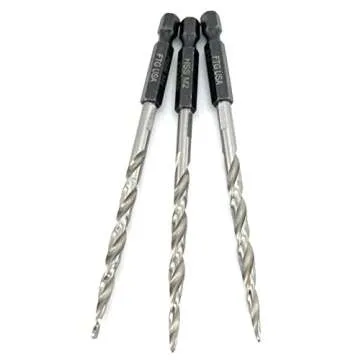 FTG USA Tapered Countersink Drill Bit Set 3 Pc #10 (3/16") Tapered Drill Bit Replacement, Countersink Bit Same Size for Wood Countersink Drill Bits