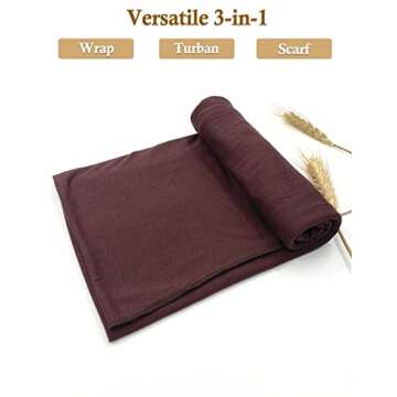 Nonbongoy Head Wraps for Black Women Stretch Turban African Headwraps Scarf Soft Hijab Hair Wraps Je...