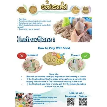 CoolSand Black 5 Pound Refill Pack - Including: 5 Pounds Moldable Indoor Play Sand, Storage Container and Inflatable Sandbox