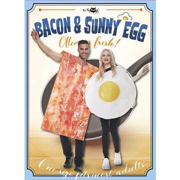 ReneeCho Funny Fried Egg and Bacon Costume for Couples