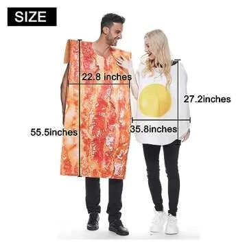 ReneeCho Breakfast Costume - Fun Fried Egg & Bacon Outfit