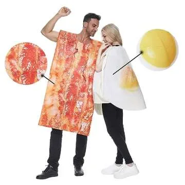 ReneeCho Breakfast Costume - Fun Fried Egg & Bacon Outfit