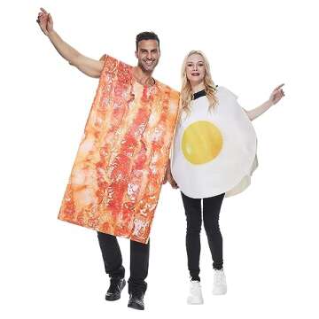 ReneeCho Breakfast Costume - Fun Fried Egg & Bacon Outfit