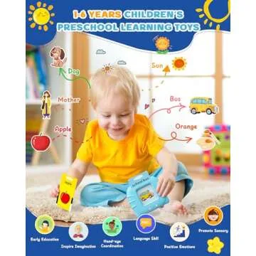 bravokids Toddler Toys Talking Flash Cards for 1 2 3 4 5 6 Year Old Boys and Girls, Autism Sensory Toys for Autistic Children, 224 Sight Words Speech Therapy Learning Early Educational Toys for Kids