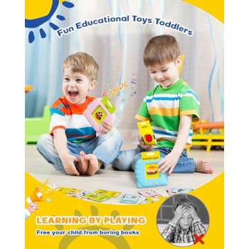 bravokids Toddler Toys Talking Flash Cards for 1 2 3 4 5 6 Year Old Boys and Girls, Autism Sensory Toys for Autistic Children, 224 Sight Words Speech Therapy Learning Early Educational Toys for Kids