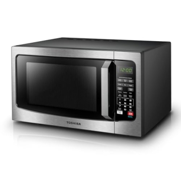 TOSHIBA EM131A5C-SS Countertop Microwave Oven, 1.2 Cu Ft, 1100W, Quiet Operation and Easy Clean Surf...