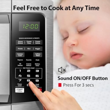 Toshiba EM131A5C-SS Microwave: 1100W, 1.2 Cu Ft Capacity