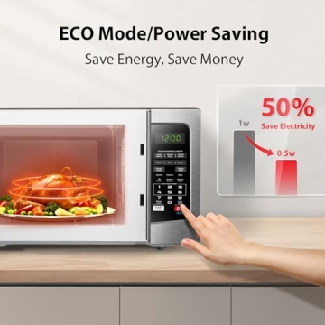 Toshiba EM131A5C-SS Microwave: 1100W, 1.2 Cu Ft Capacity