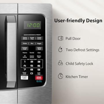 Toshiba EM131A5C-SS Microwave: 1100W, 1.2 Cu Ft Capacity