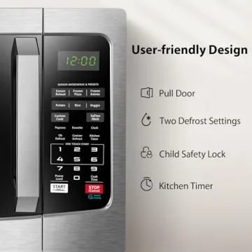 Toshiba EM131A5C-SS Microwave: 1100W, 1.2 Cu Ft Capacity