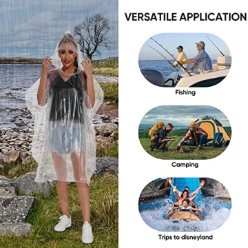 APEXUP Emergency Disposable Rain Ponchos (5 Pack) for Travel